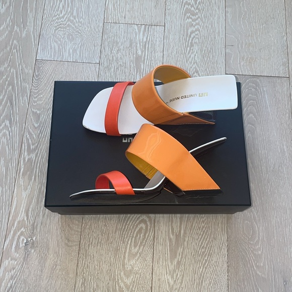 UN United Nude Sandal, Unique heels, Orange and White, Size 37, Good Condition - Picture 7 of 7